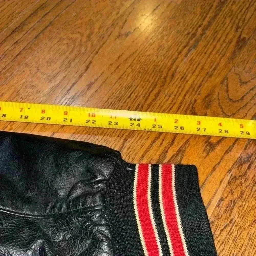 Vintage red and black varsity jacket  90s